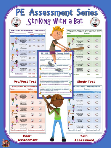 PE Assessment Series: Striking with a Bat- 4 Versions