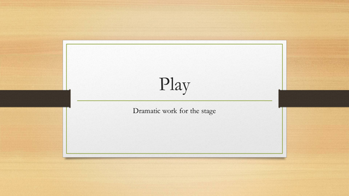 GCSE English Literature: Terminology