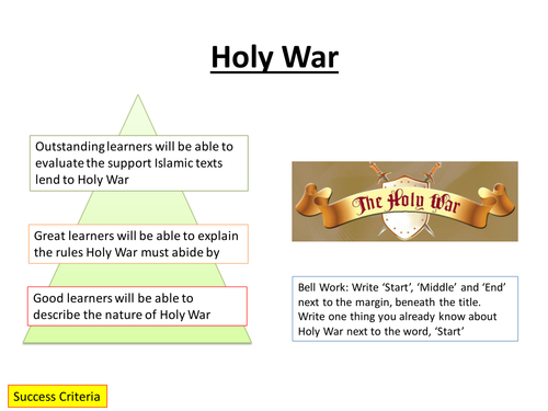 Edexcel 2016 Spec B GCSE Peace and Conflict Topic, Holy War