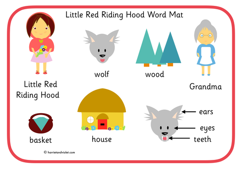 Little Red Riding Hood - word mat