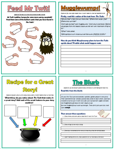 The Twits Roald Dahl Ks1 Comprehension Activities Booklet Teaching Resources