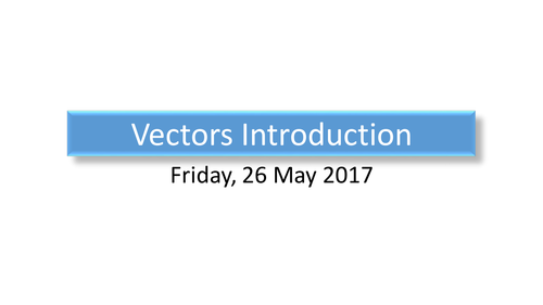 Vectors Introduction