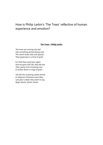 The Trees Assessment Q  Teaching Resources