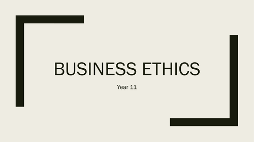 Ethics Pressure Groups