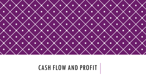 Cash flow and profit