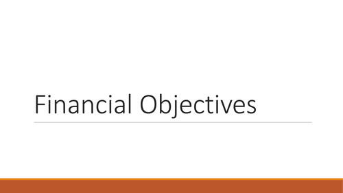 Financial Objectives