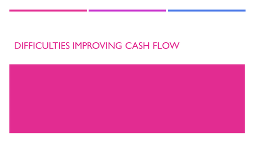 Difficulties improving cash flow