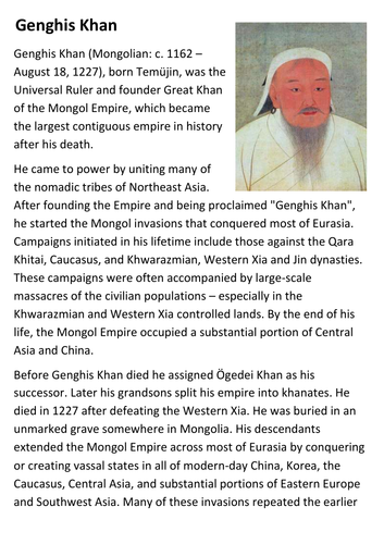 Genghis Khan Handout