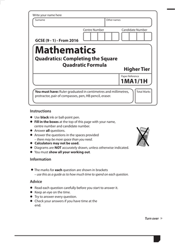 GCSE Maths Topic Papers - Set of 3 Number (2)