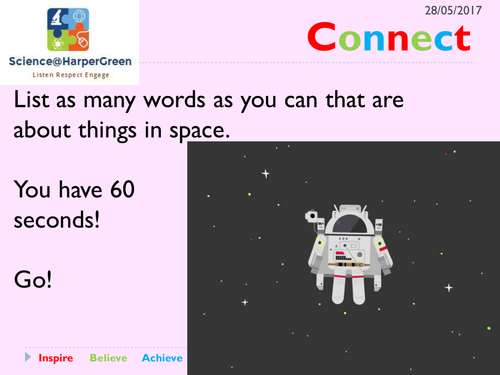 KS3 Science Space topic - The Night Sky