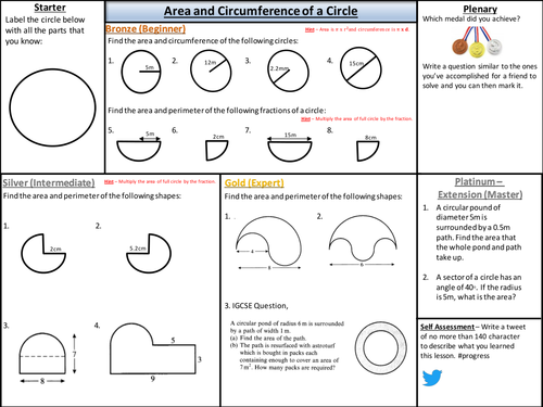 Area, Perimeter and Volume - Circles, Circumference, Prisms, Surface Area