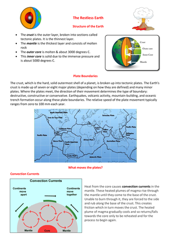 KS3 Volcanoes and Earthquakes Revision Booklet