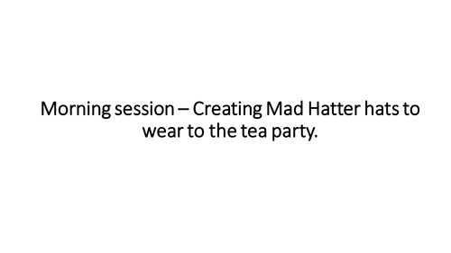 Alice in Wonderland hats/settings/character Art & Design project