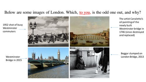 Two Londons: comparing Blake's and Worsdworth's views.  Ideal GCSE lesson