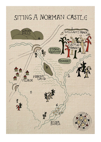Where to site a Norman Castle Map