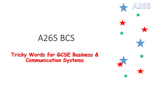 GCSE Business Communication Systems - Final Revision Session