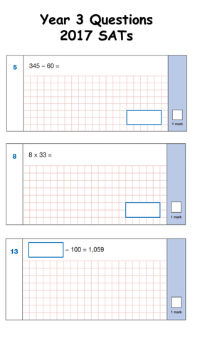 2017 Key Stage Two Maths Breakdown (Questions split in to 