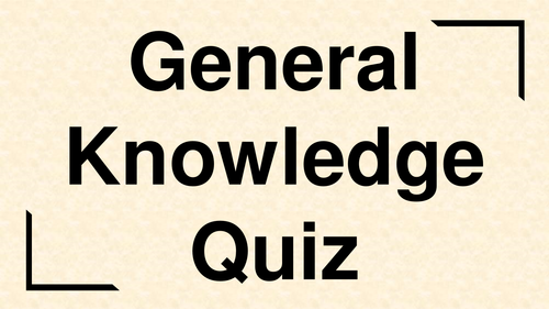 General Knowledge Quiz! - With Music Rounds! (+answers)