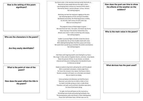 GCSE English Lit - Conflict Poetry - Exposure