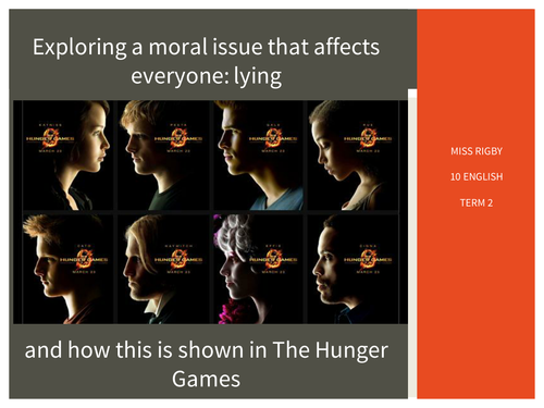 The Hunger Games: How the moral issue lying is shown in the text
