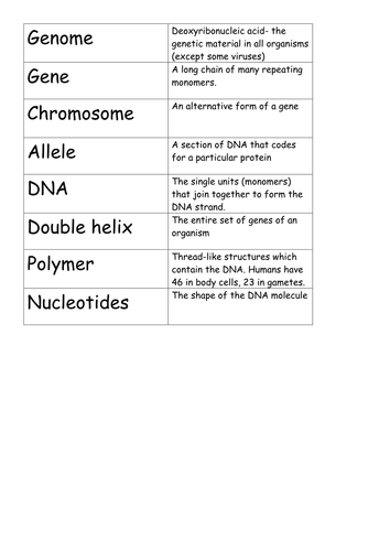 AQA Biology 1-9 GCSE- DNA, protein synthesis and mutations