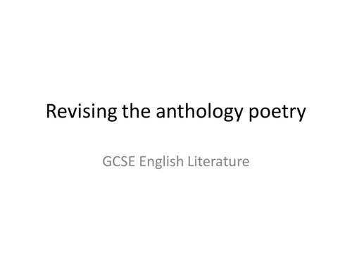 AQA GCSE English Literature Power and Conflict Poetry Revision