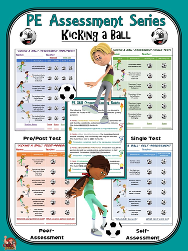 PE Assessment Series: Kicking a Ball- 4 Versions