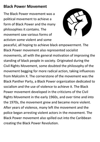 Black Power Handout
