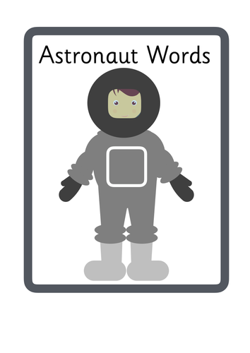 Phonics sorting activity - Astronaut + Alien