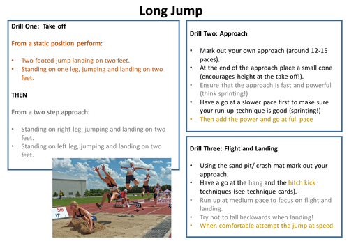 Long Jump Task Card