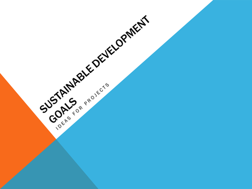Ideas for projects on the SDGs
