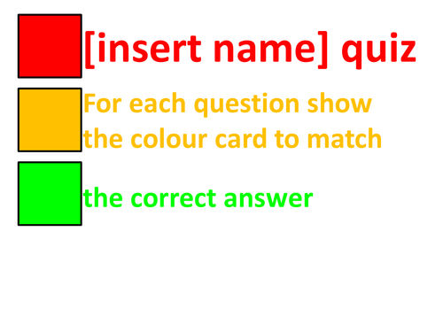 RAG Quiz template