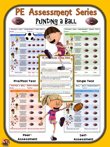 PE Assessment Series: Punting a Ball- 4 Versions