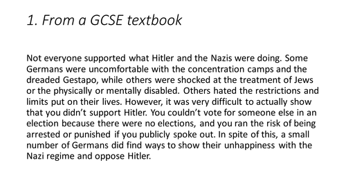 AQA 8145  Germany - Opposition to Hitler