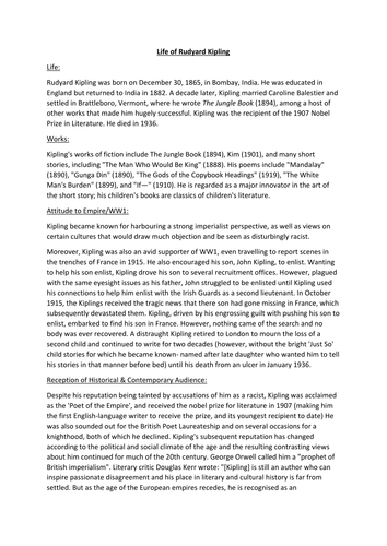 My Boy Jack by David Haig - Revision Lesson