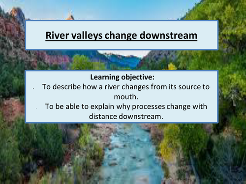 NEW AQA GCSE- River valley changes downstream