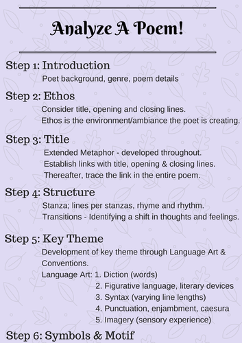 Analyze A Poem!