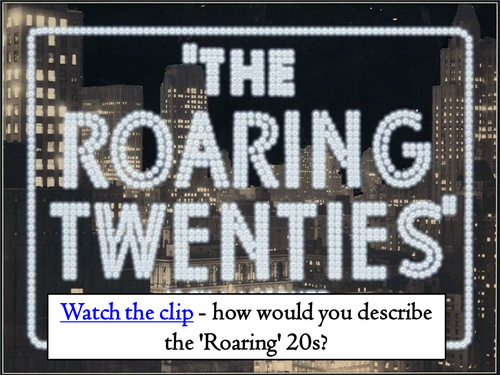 The Roaring 20s - 4 lessons (overview) | Teaching Resources