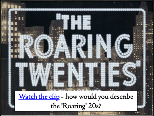 The Roaring 20s - 4 lessons (overview)