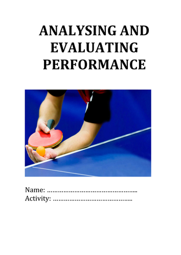 OCR GCSE PE 1-9 Analysing and Evaluating Performance booklet