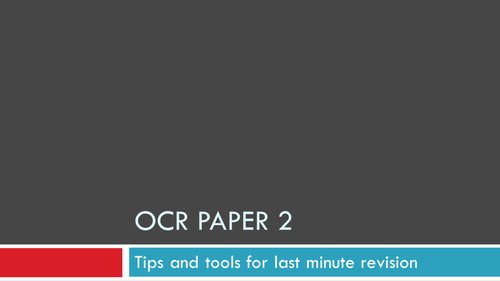OCR English Language Paper 2 Revision of questions