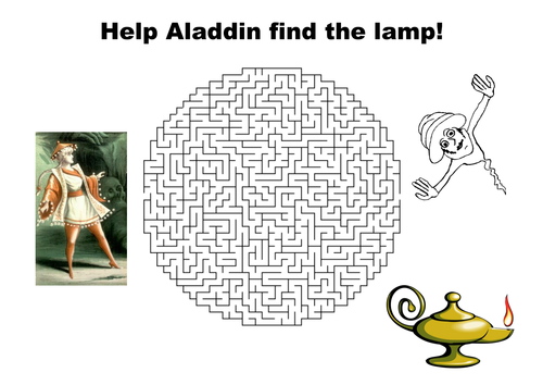 Help Aladdin find the lamp