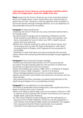 A level history introduction example image