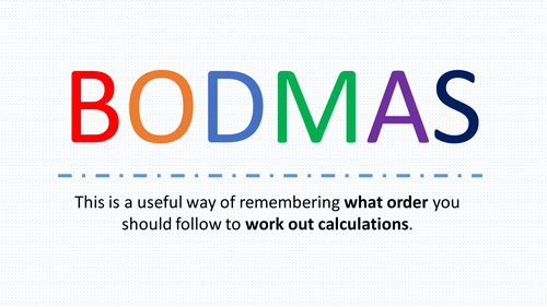 BODMAS and Maths Problems Display