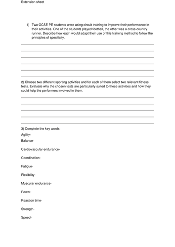 Unit 3- Principles of Training