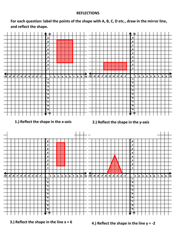 KS3 Reflections worksheet | Teaching Resources