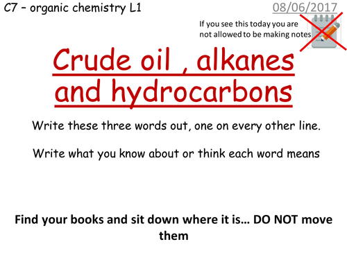 C7 Organic Chemistry AQA specification