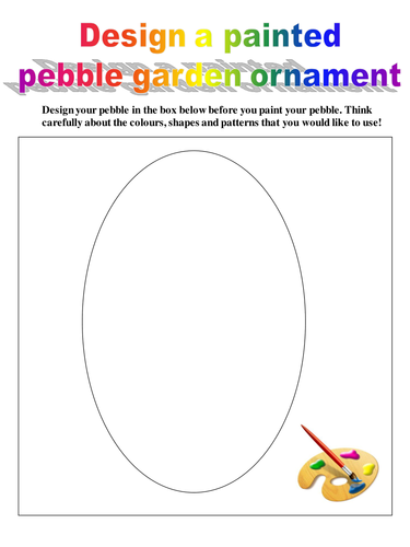 Pebble painting design sheet
