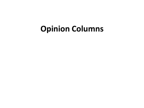 Persuasive Opinion columns: their generic and linguistic features