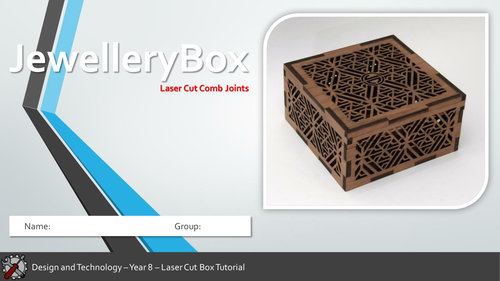KS3 Laser Cut Jewellery Box (Full project, PPT, worksheets, SoW)